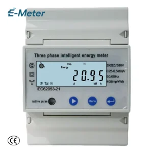 Durable and Safe Low-Power Save Power White Three Phase Energy Meter for Domestic Installation or Industrial Use
