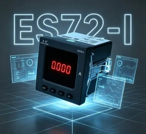 EASTSONG ES72-I Single Phase Digital Ammeter 67x67mm Red LED Panel Meter 5A RS485 Modbus RTU 0.5 Class High Temp Resistant IP65