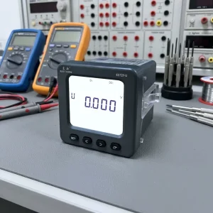 EASTSONG ES72Y U 72mm Single Phase Digital Voltmeter AC 100V 220V 380V 1000V LCD Panel Voltage Meter RS485 Modbus RTU IP65 Class