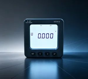 EASTSONG ES72Y U 72mm Single Phase Voltage Panel Meter 1000V LCD Display RS485 Modbus RTU 0.5 Class IP65 Digital Power Meter