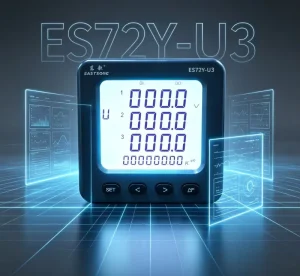 EASTSONG ES72Y U3 3Phase AC Voltage Power Meter 72x72mm 1000V kWh LCD LED RS485 Modbus 0.5 Accuracy Panel Meter Switchboard IP65