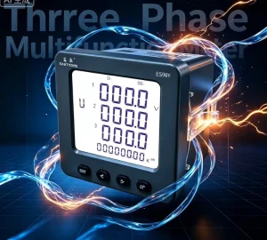 EASTSONG ES96Y Three Phase Multifunction Power Meter 0.5 Class kWh Harmonic Analysis Active Reactive Power RS485 Modbus RTU IP65