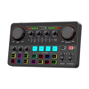 EC300 Dual Channel 16-bit 44.1kHz Audio Mixer 58 Indicators & 2 Push Buttons for Precise Control