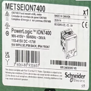 ELECTRIC METSEION7400 METSEION7400 ION7400 Power Quality Meter Module for PLC METSEION7400