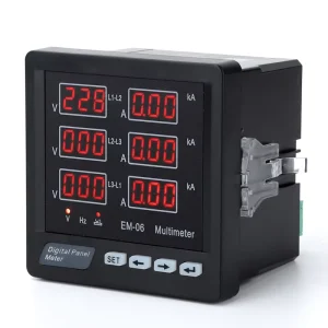 EM-06 Customizable AC 220V Digital Panel Meter 6 Phase Electric LCD Display Multi Function Power Meter