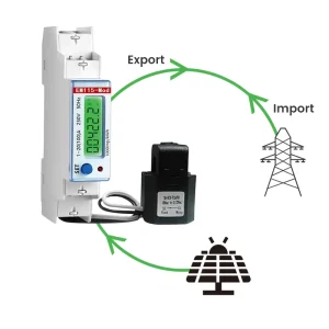EM115 230V 5(45)A High Accuracy DC Connected Single Phase Two Wire Digital Electric Meter MID Certified Modbus RTU M bus