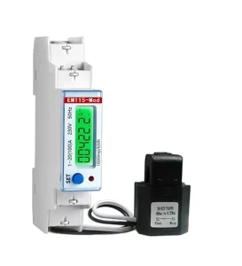 EM115-Mod 230V 100A Single-Phase Smart Electric Energy Meter MID Certified Class1 Accuracy Modbus RTU/M-bus Communication