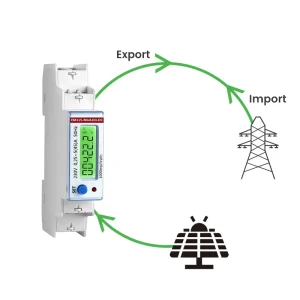 EM115 Mod PO Smart Meter DC 230V 5(45)A Single Phase RS485 Modbus RTU Energy Meter for KWh Kvarh KW KVA PF Hz V a