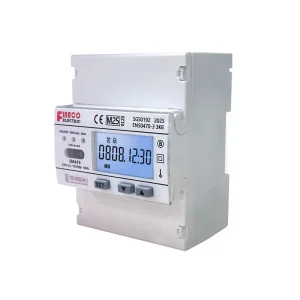 EM418 Single Phase Energy Meter RS485 Modbus LCD Display 80A 100A kWh Power Industrial Use Din Rail Mount Accuracy Class