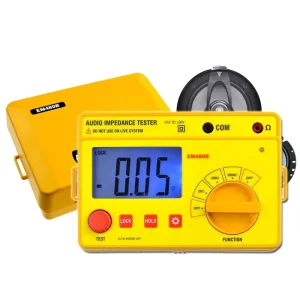 EM480B Digital Insulation Resistance Meters Earth Audio Impedance Tester Megohmmeter Speaker Resistor Ohmmeter LCD Backlight
