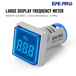 EPAD101 22HZS Large Display Digital Frequency Meter 22mm Panel Mount 0 99Hz LED (0.01% + 1) Accuracy 220V