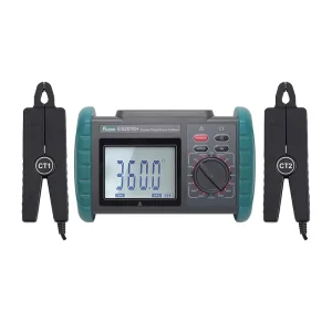 ES2010+ Clamp Phase VA Meters AC 0.0mA-20A 0.00V~600V AC DC Voltage Digital Double Clamp Ampere Voltage Meter
