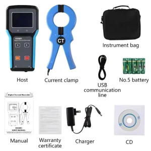 ES5001 Digital Leakage Clamp Meter 0.001mA~1000A High Precision Current Recorder Ampere Tester Clamp Meter Resistance Diode