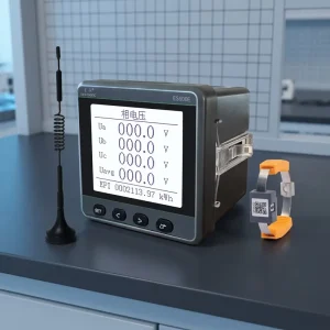 ES600E-12 Smart Wireless Temperature Monitoring System with Full Power Measurement Class0.5S LCD Display ModbusRTU DL/T645 SCADA