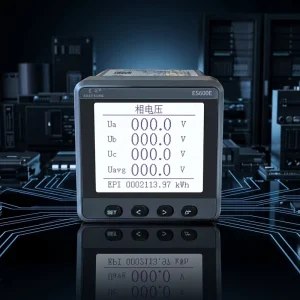 ES600E-S High Accuracy Class 0.2S Panel Meter with RS485 Modbus 4DI2DO for Harmonic Analysis and Full Power Parameters