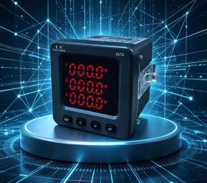 ES72 Three Phase Multifunctional Power Meter 0.5 Class kWh Four-Quadrant Active Reactive Power Factor RS485 Modbus