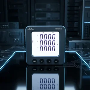 ES72Y I3 72mm ThreePhase AC Digital Ammeter 5A 1A LCD LED White Backlight 3 Phase Current Panel Meter RS485 Modbus RTU