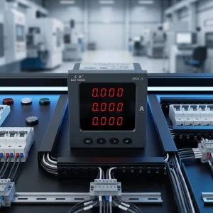 ES96 I3 Digital Three Phase Ammeter 0.5 Grade Accuracy RS485 Modbus LED Panel Current Meter for Electrical Distribution