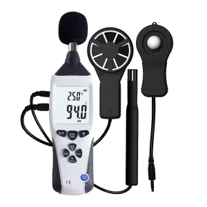 ET-965 5 in 1 Multifunctional Environment Indicator Light Meter Sound Meter Humidity Temperature Meter Anemometer