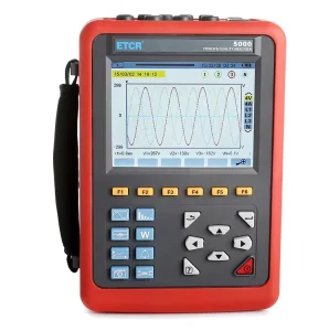 ETCR5000 Power Quality Analyzer Digital Energy Meter 3 Phase Multifunctional Power Quality Monitor with ETCR040B Current Clamp