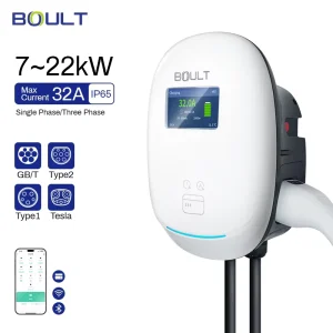 EV Charger Factory Manufacturer Type 2 32a 7kw 11kw 22kw APP Control Wallbox Fast Electric Charging Station EV Car Charger