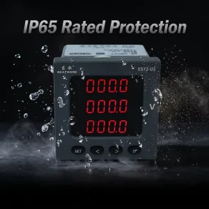 EastSong ES72-U3 High Precision 72*72mm Three Phase Digital Voltmeter with RS485 Modbus RTU Communication Panel Mounted