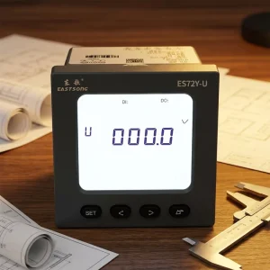 EastSong ES72Y U Single Phase Digital Voltmeter 72*72mm RS485 Modbus RTU Communication IP65 Protection Class 0.5 Accuracy Panel