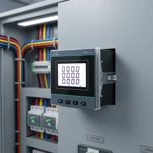EastSong ES96Y U3 96x96mm Three Phase Digital Voltmeter LED Display RS485 Modbus TCP Panel Meter 0.5 Class Accuracy IP65