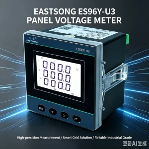 EastSong ES96Y U3 Three Phase Digital Voltmeter 0.5 Grade High Accuracy LCD AC Voltage Meter IP65 MODBUS RTU Industrial Power