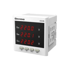 Elecnova S3U96 96*96mm 3 Phase AC Digital Voltage Meter LED