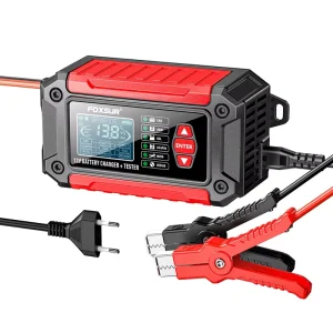 Electric Smart Car Battery Charger 12V 6A Automatic Battery Charger LiFePO4 AGM Lead Acid Battery for Truck Motorcycle