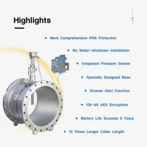 Electromagnetic Flow Meter IP68 Waterproof Precise Insertion Design Corrosion Resistant for Water Pipeline Measurement
