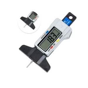 Electronic Digital Display ABS Plastic Tire Thread Depth Ruler 0-25mm 0.1 Accuracy Thread Meter Vernier Caliper