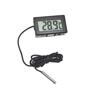 Electronic Digital Thermometer Thermo Hygrometer with Waterproof Probe for Reptile Cage