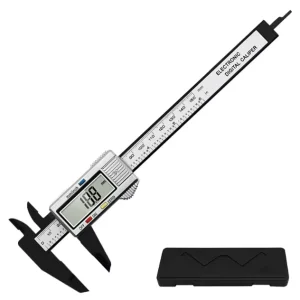 Electronic Digital Vernier Caliper 0-150mm High-Strength Plastic Caliper Measuring Tool for Inner and Outer Diameters