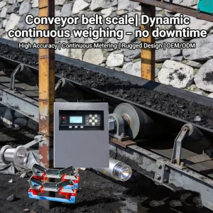 Electronic Digital Weigh Belt Scale Conveyor to Weigh Coal Mine Bulk Flow Stream LCD Screen Display High Precision