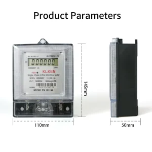 Electronic Household Single-Phase Watt-Hour Meter 220V High-Precision Smart LCD Display Energy Meter with 60A 0-9999.9 kWh Range