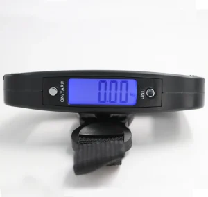 Electronic Weighing 50kg 110lbs Portable Digital Luggage Handheld Suitcase Scale with Hook Belt Battery Powered