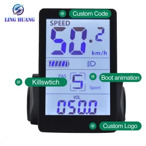 Electronic Wired Bike Computer LCD Speed Odometer PAS Modes Error Alerts Mountain Electric Bicycles Lithium Battery Plastic