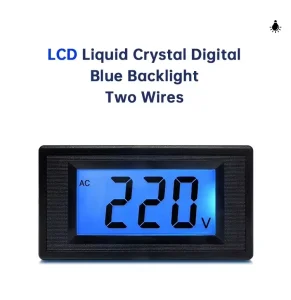 Embedded Mini Type AC Voltage 20-500V 2-Wire LCD Digital Volt Panel Meter for 100V 110V 120V 220V 230V 380V Testing Instruments