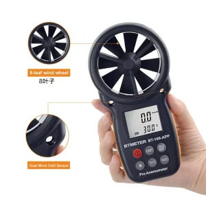 Enabled Handheld Anemometer BT 100 APP Supported for Easy Data Collection & Real-Time Monitoring