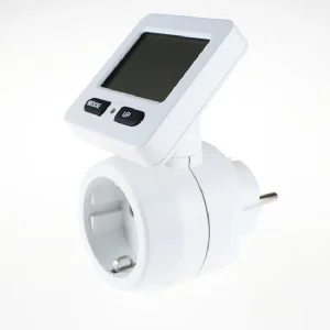 Euro Child Safe 16A 230V Backlit German Power Meter Wall Socket