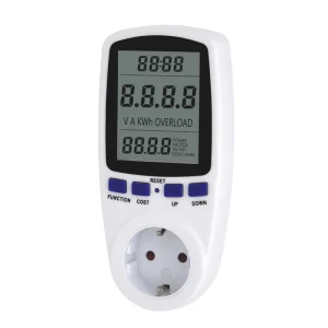 Europe Standard Power Analyzer Energy Monitor Meter with LCD Display CE Certified Built-in Rechargeable Battery