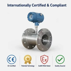 Explosion Proof Liquid Turbine Flowmeter for Water CE ISO Certified Stainless Steel Sensor OEM Customizable High Accuracy