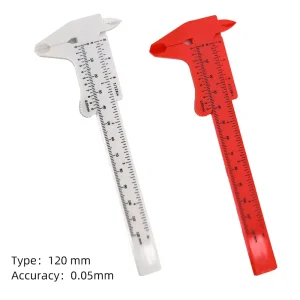 Eyebrow Tattoo Gauge Mini Ruler Vernier Measuring Tool Double Depth Portable School Inch Precision Button Caliper Plastic Scale