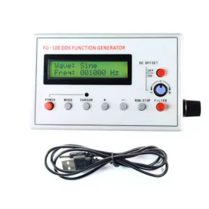 FG 100 DDS Function Signal Generator 1HZ 500KHz sine wave+noise+square wave output frequency