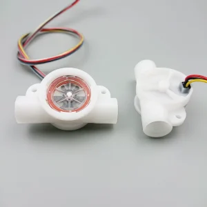 FHS-4P-2N G1/4 Inch Mini Plastic Flow Sensor Hall Effect Turbine Low Water Flow Meter Pulse Sensor 0.3 to 5 LPM FHS-4P-0.3T5-2NI