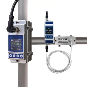 FMU300 DN6 DN200 Non Invasive Ultrasonic Flow Meter Small Pipe Clamp Stainless Steel for Food Water Organic Liquids