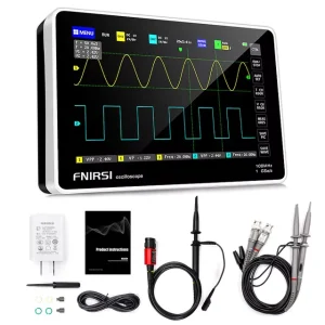 FNIRSI 1013D P4100 Digital Tablet Oscilloscope Dual Channel 100M Bandwidth 1GS Sampling Rate Mini Tablet Digital Oscilloscope