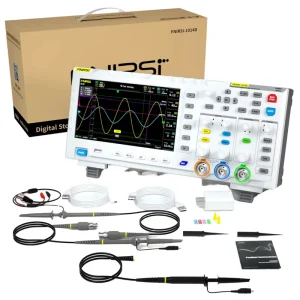 FNIRSI 1014D Digital Oscilloscope 100MHz 2Channels 1GSa/s Built-in DDS Signal Generator 400V Overvoltage Protection 7 Inch